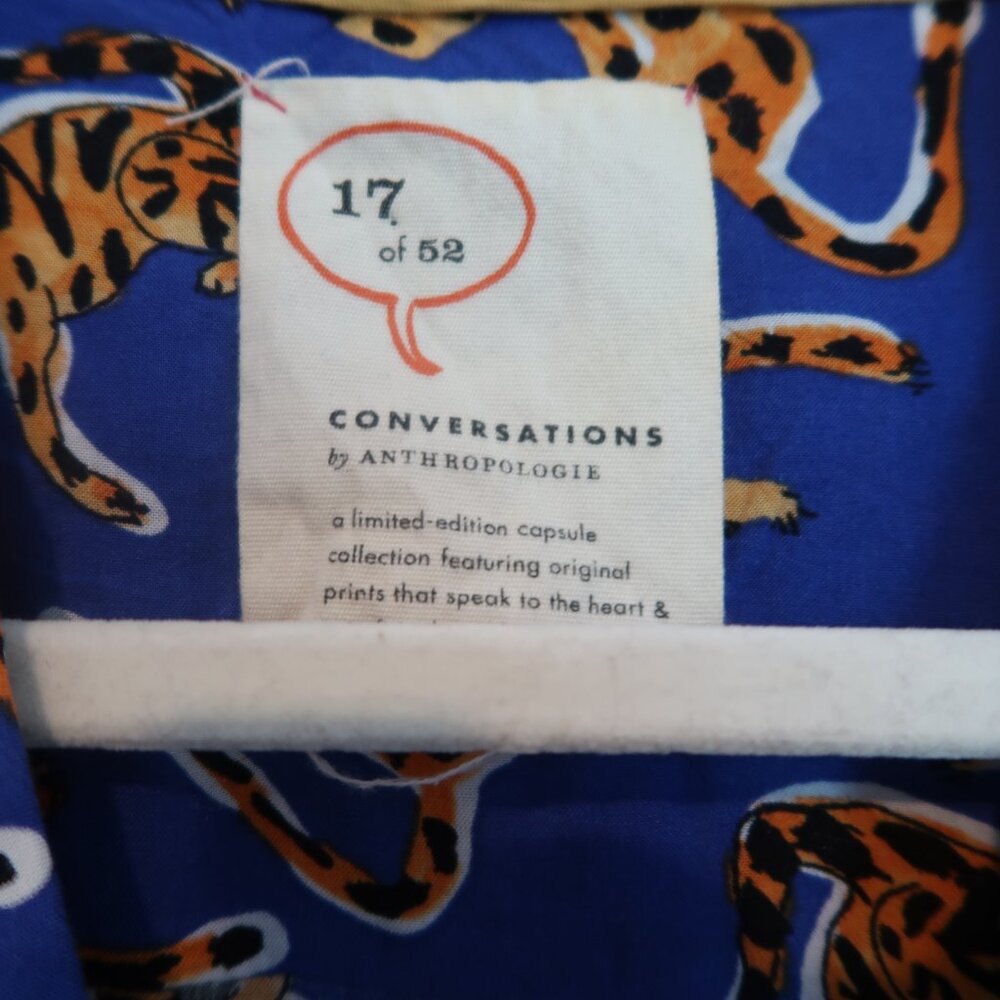 52 Conversations by Anthropologie Cheetah Print Blouse, Size Small - Picture 4 of 7